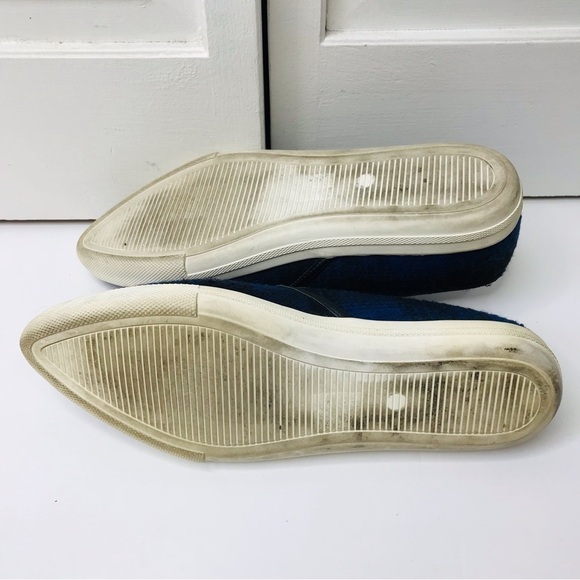 2/$25 SOLE SOCIETY Noe Blue Plaid Fabric Almond Point Toe Slip On Shoes Size 9.5 - Picture 9 of 10